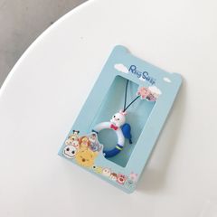 블루 다키 짧은 액체 실리콘 스마트폰, mp3 플레이어, 핸드백 링 휴대 전화 링 스트랩 STRP19
