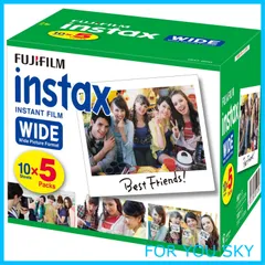 【人気商品】富士フイルム(FUJIFILM) インスタントカメラ ワイド用フィルム 50枚入 INSTAX WIDE K R 5