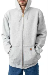 CARHARTT (カーハート) US 無地 パーカー フードジップ (K122) Loose Fit Midwaight Full Zip Sweatshirt Heather Grey