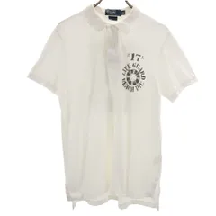 Polo by Ralph Lauren ポロバイラルフローレン 半袖 カスタムフィット ポロシャツ L ホワイト 鹿の子 メンズ 古着