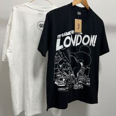 Stussy ロンドンパロディコラボアイテム 男女兼用　ホワイトブラック