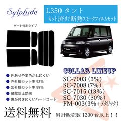 ダイハツ L350タント リアフィルム 断熱スモークフィルム リア分割タイプ
