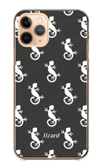 iPhone14 ケース カバー アイフォン14 スマホケース ハードケース トカゲ 爬虫類 生き物 ペット シルエット メンズ かっこいい クール パターン カラー01