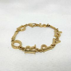 Dior ロゴ ブレスレット 18cm ゴールド 文字モチーフ 658 - メルカリ