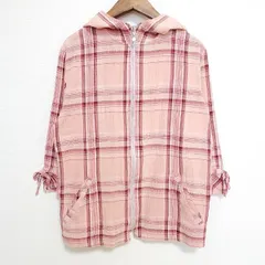 #spc ピンクハウス PINKHOUSE ブルゾン ピンク チェック ジップアップ フード 七分袖 レディース [783828]のサムネイル