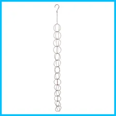雨樋 雨どい 鎖樋 取り付けが簡単 リング風鈴 フック付き レインチェーン バルコニー/公園/パティオ/ポーチなどに使用