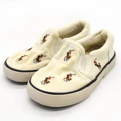 ポロラルフローレン スリッポン ブランド ポニーロゴ シューズ 靴 白 キッズ 男の子用 15サイズ ホワイト POLO RALPH LAUREN 【中古】