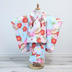 七五三 7歳 120cm ポリエステル 水色 袋帯 草履バック付 - メルカリ