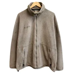 USA製 Columbia コロンビア フリースジャケット 切り替えデザイン ハイネック フルジップ ポケット付き ワンポイントロゴ 刺繍 カーキ Lサイズ No.H783