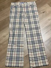 【美品】Burberrys BLUE LABEL バーバリー ブルーレーベル ノバチェック パンツ 38 レディース ベージュ 三陽商会 ④