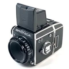 【同梱歓迎】【動作保証・点検済】良品■ZENZA BRONICA ETRS AE-II + ZENZANON MC 75mm F2.8 引き蓋つき■シャッター全速・露出計完動■260