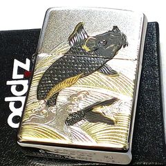 ZIPPO スリム ジッポライター ブラス 魚メタル 渋い 2000年製 新品 