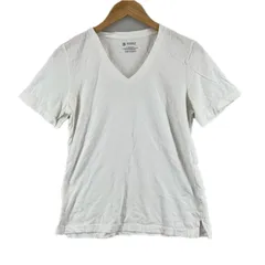 nano universe ナノユニバース 無地 春夏 SS 半袖Tシャツ コットン/レーヨン ホワイト レディース 38【古着】【中古】【送料無料】