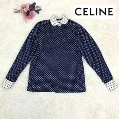 CELINE セリーヌ　ブラウス シャツ　36　フランス製 セリーヌ CELINE シャツ カットソー ブラウス 長袖 ノーカラー