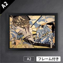 歌川国周 浮世絵 木版画 「源頼光」 額装 アンティーク 40cm x 36cm i3nGcNZW2mPUmK9oxrimyC.png@jpg