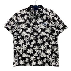 TravisMathew ポロシャツ パームツリー柄 ブラック - メルカリ
