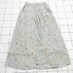 ◇ Θ ショコラ フィネ ローブ 花柄 ロング丈 ギャザー スカート サイズF マルチカラー レディース E  【1508200027814】