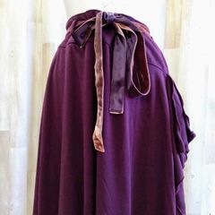 afterall アフターオール アンティーク調♡ ベルベットリボンスカート パープル Mサイズ