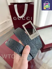【今日特価】Gucci スクエアバックルニューベルト-1