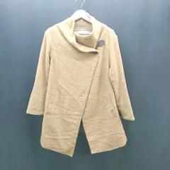 ◇ GOUT COMMUN ウール 無地 シンプル 長袖 コート サイズ38 ベージュ レディース E  【1308290065556】