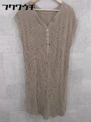 ◇ niko and... ニコアンド 総柄 ノースリーブ 膝丈 ワンピース ブラウン系 レディース 【中古】 【1002801418366】