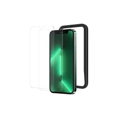 NIMASO ガラスフィルム iPhone12Pro Max iPhone 13 Pro Max 用 フィルム 強化 ガラス 保護 iPhone 12 Pro Max 対応 2枚セット ガイド枠付き NSP20I111 0