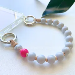 MIST☆ウッドビーズ ストラップ スマホ ハンド ストラップ 天然 木 製 ビーズ ウォレット チェーン キーホルダー バッグチャーム ベイビー ブランケットク シューズ クリップ 犬 猫 手首 ブレスレット 携帯 リスト ストラップ KASUGAR