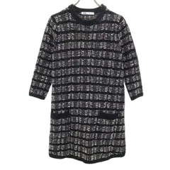 ZARA ザラ 長袖 ニット ワンピース S ブラック レディース 古着