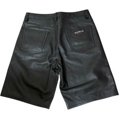 Supreme Baggy Leather Short "Black" 36未使用　2025SS