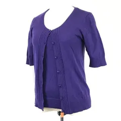 美品★ミッシュマッシュ/MISCH MASCH★アンサンブル/半袖セーター＆カーディガン【38/レディースM/紫/purple】Tops/Sweater◆SBH893<sale>