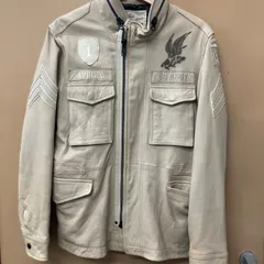 AVIREX U.S. ARMY ベージュレザージャケット　L 革ジャン　M65 AVIREX U.S. ARMY ベージュレザージャケット L 革ジャン M65