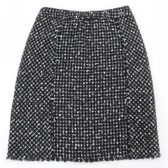 2025年最新】シャネル Chanel スカート ツィード 38 ブラック