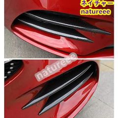 メルセデス ベンツ 新型 Aクラス 外装パーツ フロント グリル フォグ ランプ ガーニッシュ ベゼル カバー A-Class 4代目 W177 (カーボン調)
