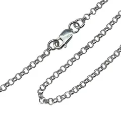 【迅速発送】ゴロクロ 925シルバー製 ロールチェーン ＜60cm＞ 銀 ペンダント メンズ カスタム パーツ アクセサリー 素材 ＜シルバー＞ チェーン/サイズ選択可