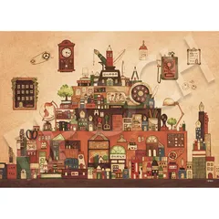 西村典子　パズル　500ピース　画材の王国 EPO-71-990s 西村典子 Art Puzzle Collection 空想の街 画材の