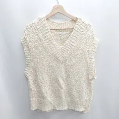 ◇ ⊇ URBAN RESEARCH ITEMS アーバンリサーチアイテムズ - ニットベスト サイズFree アイボリー レディース E  【1410100037216】