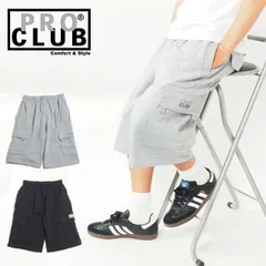 【即納】PRO CLUB プロクラブ メンズ フリース カーゴショーツ ハーフパンツ ヘビーウェイト 無地 スウェット ショートパンツ 6ポケット 大きいサイズ 春 夏 M L XL XXL 2L 3Lサイズ 大きいサイズ ビックサイズ