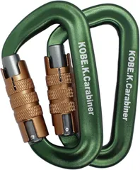 KOBE.K.Carabiner 神戸輝き 破断強度約1 200kg重 国内テスト済 オートロック式カラビナ 国内テスト済み 2個入り
