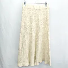 ◇ ⊂ Lace Ladies レースレディース ウエストゴム ロング丈 フレア スカート サイズ表記なし アイボリー レディース E  【1502060034050】