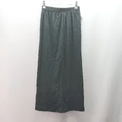 ◇ ◎ ●未使用● JEANASIS ウエストゴム　薄手 バックスリット ロング タイト スカート サイズF グリーン レディース E  【1310130015669】のサムネイル