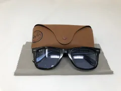 ◆Ray-Ban レイバン　サングラス　RB2140-F　ケース付　ブルー系　黒縁　中古◆16016★