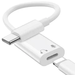 タイプ C to Lightning イヤホン端子 変換アダプタ USB Type C to ライトニング イヤフォン オーディオ 変換 ケーブル 対応iPhone16/iPhone 15/Pro Max/Plus/iPad Pro/iPad Air4 5 第