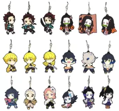 【中古】ストラップ(キャラクター) 全18種セット ラバーストラップ きゅんキャラいらすとれーしょんず 「一番くじ 鬼滅の刃」 F賞のサムネイル
