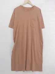 ◇ riche glamour リシェグラマー コットン100% 半袖 膝下丈 ワンピース サイズM オレンジ レディース P  【1209090000146】のサムネイル