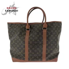 LOUIS VUITTON ルイヴィトン モノグラム サックウィークエンドGM ブラウン ゴールド金具 PVC M42420 トートバッグ 501651【中古】