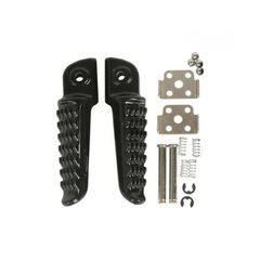カワサキ用 汎用タンデムステップバー 左右セット アルミ製 ブラック仕上げ ゼファー ニンジャ ZRXなど対応