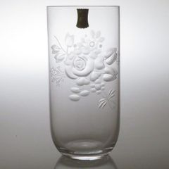 マイセンクリスタル グラス ● フラワー エングレーヴィング ハイボール タンブラー 14cm 花柄 ブーケ mg6 マイセン Meissen