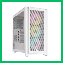 在庫セール】ホワイト_RGBエアフロー_単品 Corsair iCUE 4000D RGB