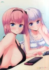 [중고] 데스크 매트 료풍 아오바 & 모치즈키 단풍 B4 데스크 매트 [코믹스 NEW GAME! 9 멜론 북스 한정판] 구입 특전