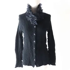 極美品△正規品 me ISSEY MIYAKE ミーイッセイミヤケ 20SS MI02FO331 デザインカラー プリーツ カーディガン ブラック レディース 日本製　e07-st30331-57のサムネイル